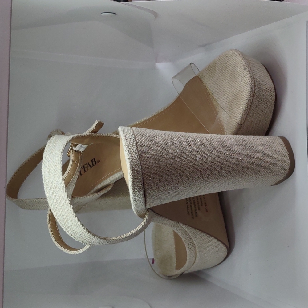 JustFab Elyn platform Sandal heel. - Picture 2 of 4